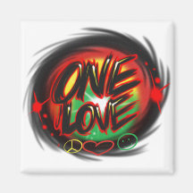 ONE LOVE 2X2 MAGNEET