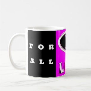 One love brite pink zeg het hardop koffiemok