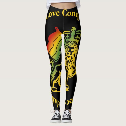 One Love Conquering Lion of Judah Leggings (Voorkant)
