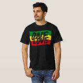 One Love Drapeau Reggae Rasta T-shirt (Voorkant volledig)