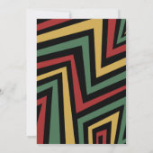 One Love Eerste Verjaardag Uitnodiging Reggae (Achterkant)