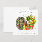 One Love First Birthday Party Kaart (Voorkant / Achterkant)