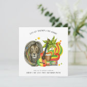 One Love First Birthday Party Kaart (Staand voorkant)