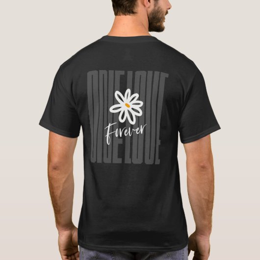 One Love Forever Typography Streetwear T-shirt (Achterkant)