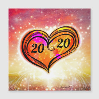 One Love Heart Nieuwjaar Magnetic Card