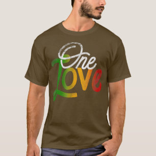 One Love Heart Rasta Reggae Roots Clothing T Peac T-shirt