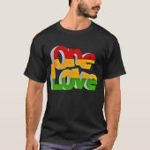 "One Love" Heren Basic T-Shirt (Voorkant)