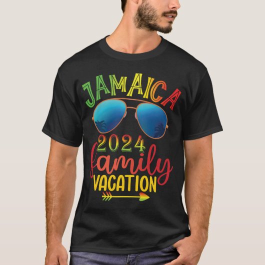 One Love Jamaica Caribbean Vacation Reggae T-shirt (Voorkant)