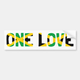 One Love Jamaica Flag Bumpersticker