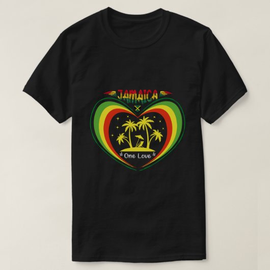 One Love Jamaica Shirt- Jamaica Pride T-shirt (Design voorkant)