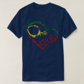 One Love Jamaica T Shirt Rasta Reggae Music Carib (Design voorkant)