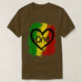 One Love Jamaica T Shirt Rasta Reggae Music Caribb (Design voorkant)