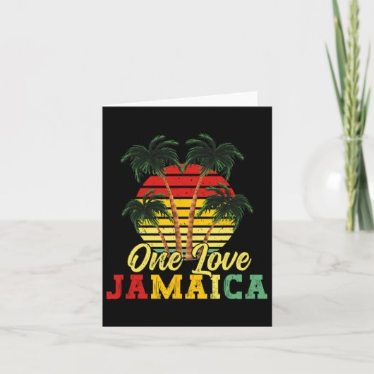 One Love Jamaica Zomer Familie Vakantie Jamaicaans Kaart (Voorkant)