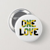 One Love Jamaicaanse Knop Ronde Button 5,7 Cm (Voorkant /achterkant)