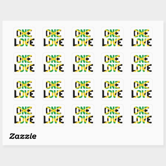 One Love Jamaican Flag Sticker