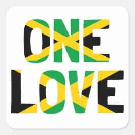 One Love Jamaican Flag Sticker