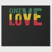 One Love Jamaican Rasta Reggae Cadeaupapier (Vlak)