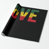 One Love Jamaican Rasta Reggae Cadeaupapier (Uitgerold)