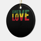 One Love Jamaican Rasta Reggae Keramisch Ornament (Links)