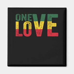 One Love Jamaican Rasta Reggae Magneet