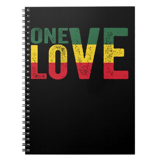 One Love Jamaican Rasta Reggae Notitieboek (Voorkant)