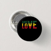 One Love Jamaican Rasta Reggae Ronde Button 3,2 Cm (Voorkant /achterkant)