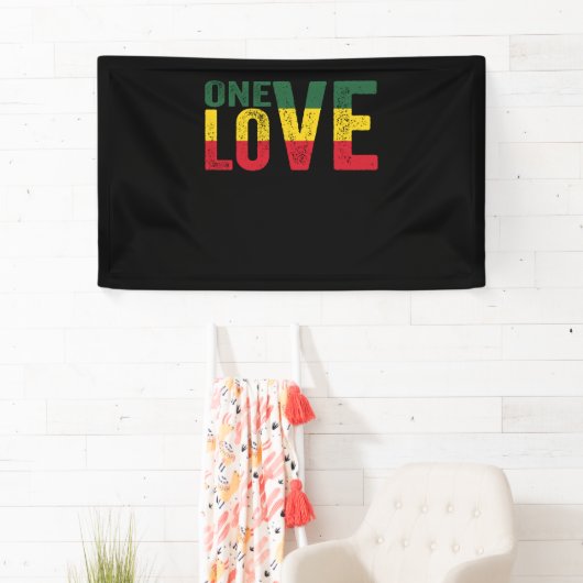 One Love Jamaican Rasta Reggae Spandoek (Insitu)