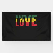 One Love Jamaican Rasta Reggae Spandoek (Horizontaal)