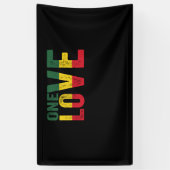 One Love Jamaican Rasta Reggae Spandoek (Verticaal)