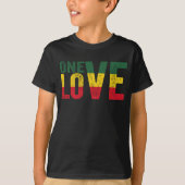 One Love Jamaican Rasta Reggae T-shirt (Voorkant)