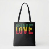 One Love Jamaican Rasta Reggae Tote Bag (Voorkant)