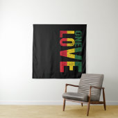 One Love Jamaican Rasta Reggae Wandkleed (In Situ (horizontaal))