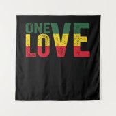 One Love Jamaican Rasta Reggae Wandkleed (Voorkant)