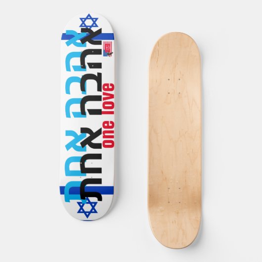 ONE LOVE JMT ISRAEL 8 1/4" Skateboard Deck (Voorkant)