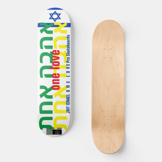 ONE LOVE JMT ISRAEL 8 1/4" Skateboard Deck (Voorkant)