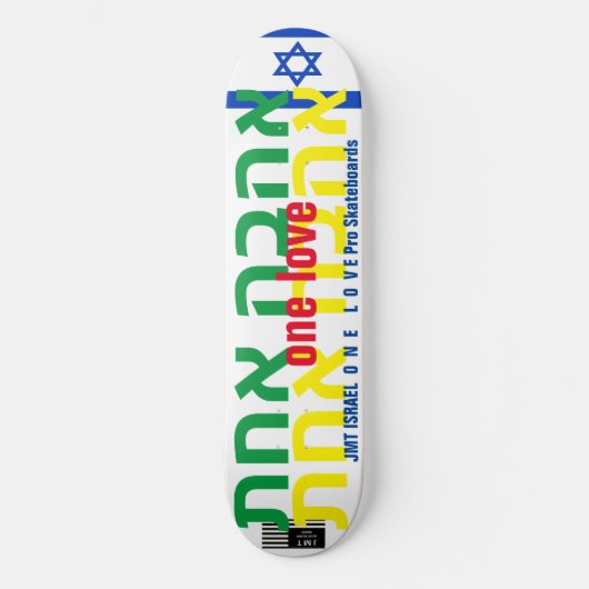 ONE LOVE JMT ISRAEL 8 1/4" Skateboard Deck (Voorkant)