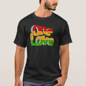 "One Love" Mannen basic T-shirt (Voorkant)