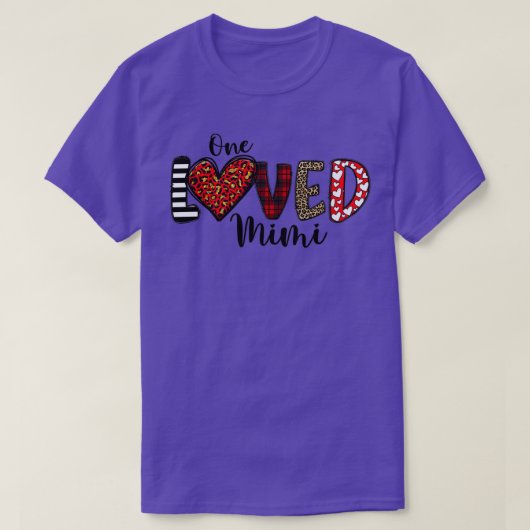 One Love Mimi Mimi Mam Love Valentijnsdag Moeder T-shirt (Design voorkant)