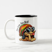 One Love One Bark Funny Dog Tweekleurige Koffiemok (Links)