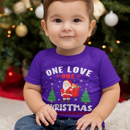 One Love One Christmas Santa T-shirt