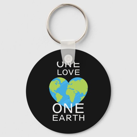 One Love One Earth Earth Day Save Our Planet T Shi Sleutelhanger (Voorkant)