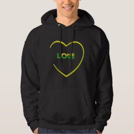 One Love One Heart Jamaicaanse vlag kleurt voor-ac Hoodie