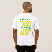 One Love One Heart Jamaicaanse vlag kleurt voor-ac T-shirt (Achterkant volledig)