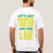 One Love One Heart Jamaicaanse vlag kleurt voor-ac T-shirt (Achterkant)