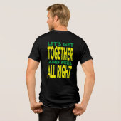 One Love One Heart Jamaicaanse vlag kleurt voor-ac Tri-Blend Shirt (Achterkant volledig)