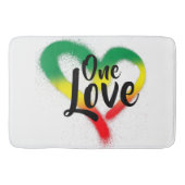 One Love One Heart Reggae Vibes Badmat (Voorkant)