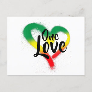 One Love One Heart Reggae Vibes Briefkaart