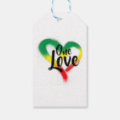 One Love One Heart Reggae Vibes Cadeaulabel (Achterkant)