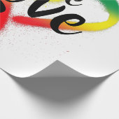 One Love One Heart Reggae Vibes Cadeaupapier (Hoek)