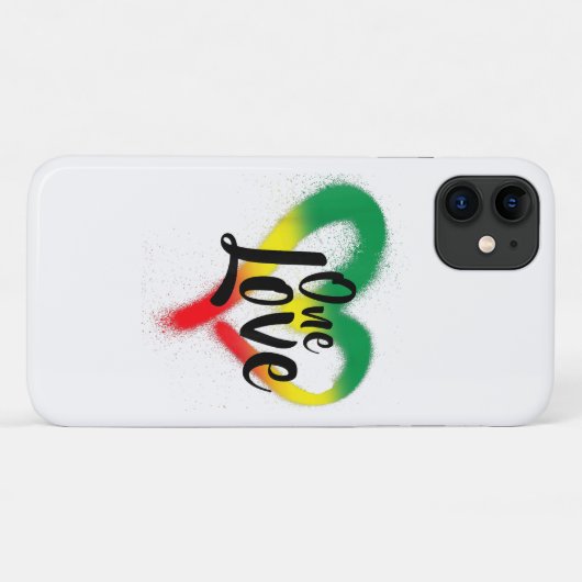 One Love One Heart Reggae Vibes Case-Mate iPhone Case (Achterkant (horizontaal))